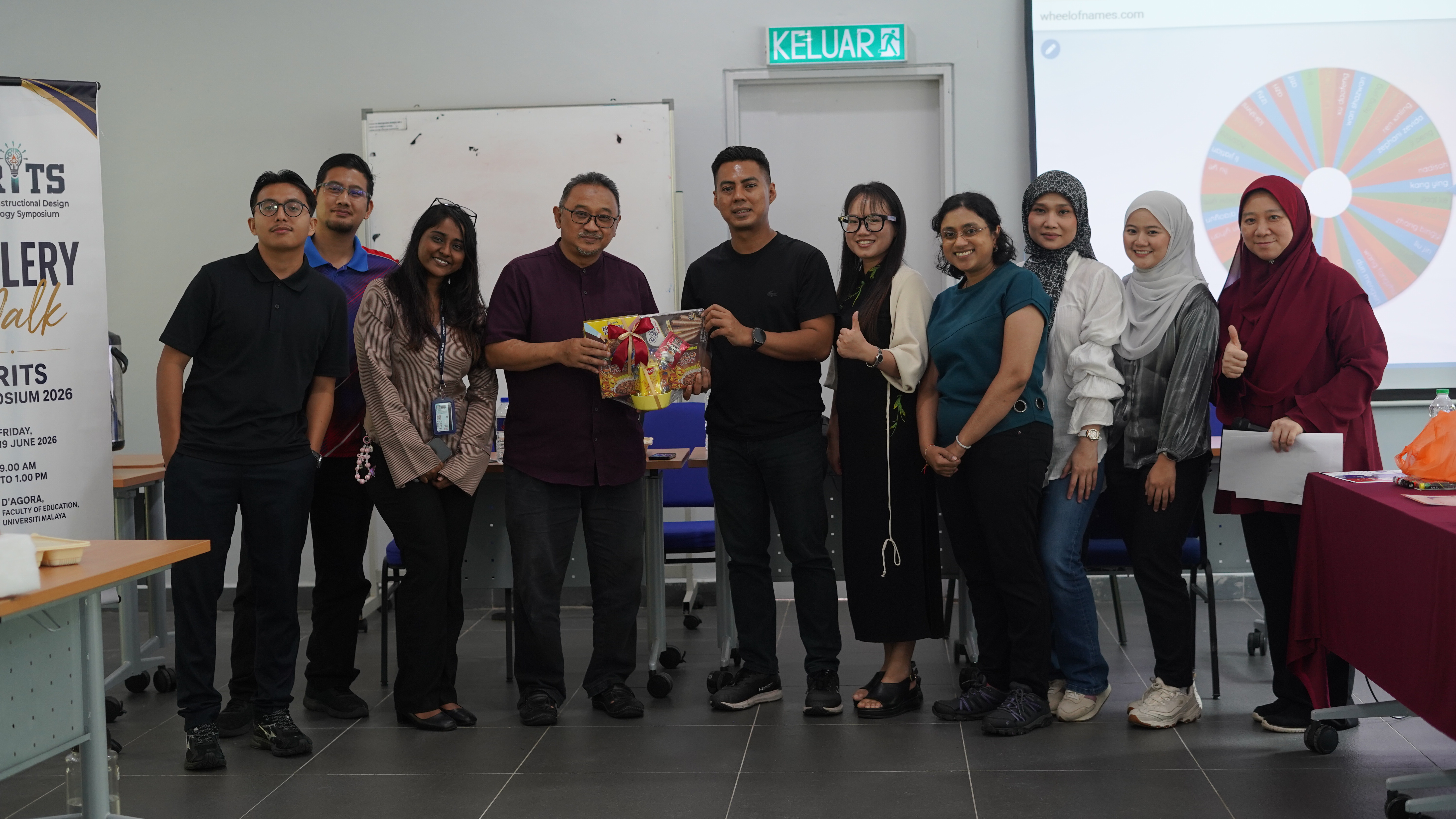 My group receiving the 2nd place achievement at the Gallery Walk